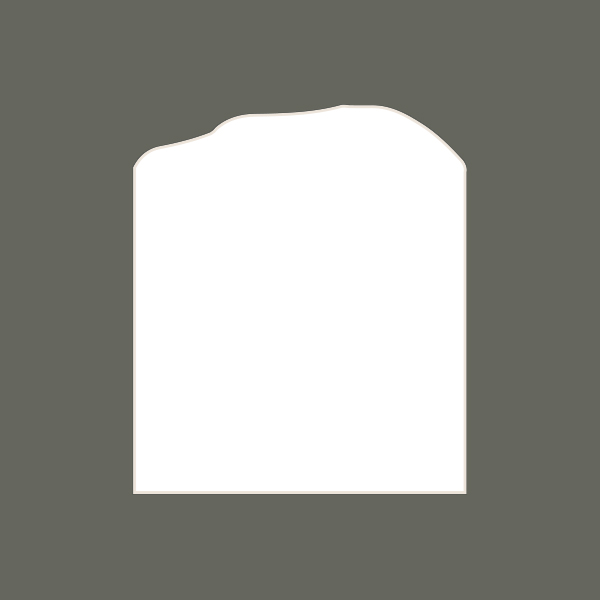 Päällinen louhittu kaareva.