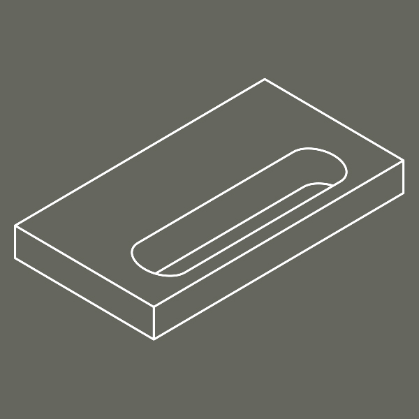 Reikäpohja pyöristetyllä kukka-aukolla.